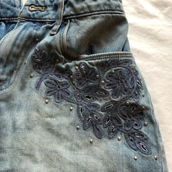 Calvin Klein Jean Shorts Cut Off faded blue Size 28 - Picture 8 of 10